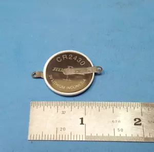 (10 pcs) COIN BATTERY, CR2430, Murata, 3V, With 2 Tabs - Picture 1 of 3