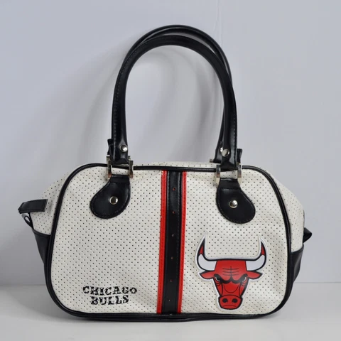 NBA Chicago Bulls Womens Tri-Colored Handbag Purse Bag with Zipper and Handles Cover