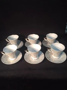 Juego de 12 platillos de porcelana fina pequeña de 8 OZ 6 tazas y 6 platillos diseño alemán Napoli - Imagen 1 de 12