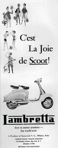 Lambretta LI 150 1960 scooter ""C'est La Joie Scoot"" anuncio impreso original - Imagen 1 de 1