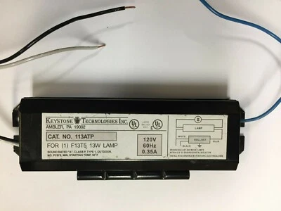 ballast for f13t5 keystone technologies inc cat no 113ATP FOR 1 F13T5 13W LAMP