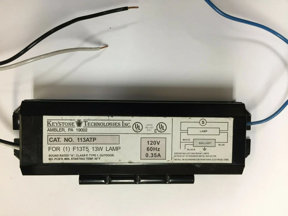 ballast for f13t5 keystone technologies inc cat no 113ATP FOR 1 F13T5 13W LAMP