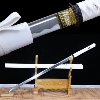 Espada Japonesa Funcional Ninja Hoja Recta Kiriha Zukuri Ninjato Full Tang Foto 1 de 4