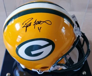 CASCO BRETT FAVOR AUTOGRAFIADO FIRMADO AUTO AUTÉNTICO PACKERS RIDDELL CERTIFICADO DE AUTENTICIDAD FAVOR - Imagen 1 de 2