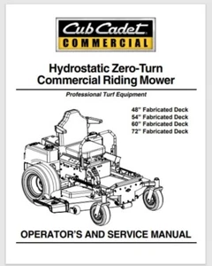 cub cadet zero turn 48" 54" 60" 72" manual 2006 - Picture 1 of 1
