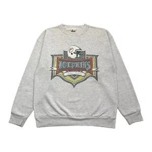 VINTAGE MIAMI DOLPHINS SWEATSHIRT XL HERREN GRAU RUNDHALSAUSSCHNITT PULLOVER TYREEK MARINO - Bild 1 von 3