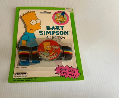 CINTURÓN ELÁSTICO BART SIMPSON (1990 Pyramid Industries Toys) -- De colección  Foto 1 de 2