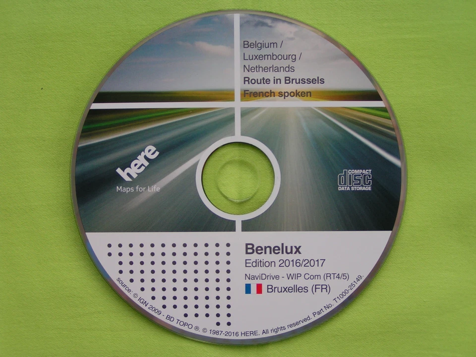 NAVIGATION CD WIP COM RT4 RT5 BENELUX 2017 CITROEN C4 C5 C8 PEUGEOT 207 307 407 - Bild 1 von 1