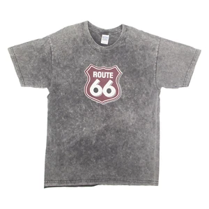 Camiseta gris L Gildan Route 66 para hombre - Imagen 1 de 6