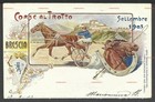 cartolina CORSE AL TROTTO - BRESCIA Settembre 1903 - annullo esagono a sbarre