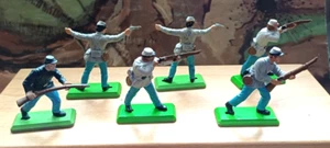 6 x Britains Deetail American Civil War Confederate and a Union Soldier - Picture 1 of 4