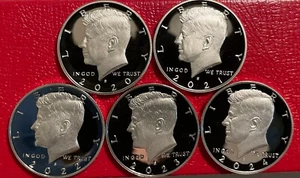 2020~2024 S Clad PROOF Choice Kennedy Half Dollar Coins From US Proof Sets - Picture 1 of 4