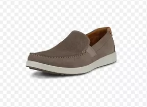 ECCO S Lite moc Herren Nubuk Mokassin Grau Leder Gr. 44 Slipper Halbschuh Neu - Bild 1 von 9