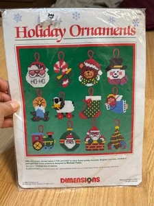 NEW Dimensions Christmas Ornaments Cross Stitch Kit 9060 Santa Candy Cane etc - Picture 1 of 2