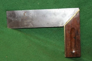 Fine Antique Pat'd 1998 Stanley 7-1/2" Try Square Brass Measuring Tool Inv#CF204 - Bild 1 von 4