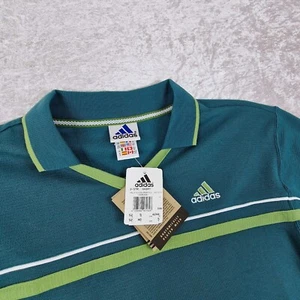 Adidas Deadstock Vintage Polo Shirt Mens 42-44 Anatomically Placed Mesh BNWT - Picture 1 of 15