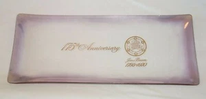 JIM BEAM 175th ANNIVERSARY VINTAGE GLASS ADVERTISING PLATE DISH TRAY NOS - Picture 1 of 1