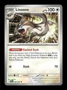 Pokémon Linoone Uncommon ME02: Phantasmal Flames 082/094 casi nuevo casi nuevo - Imagen 1 de 2