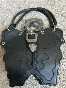 Bandolera/bolso de mano negro mariposa - Imagen 1 de 1