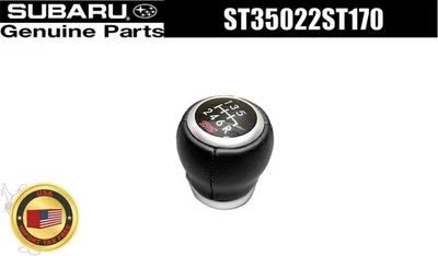 Subaru Impreza WRX STI Genuine Leather Gear Shift Knob ST35022ST170 JDM Japan - Image 1 of 4