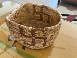 1900s - Apache - Whirling Log Basket - Tight - Unique Shape! Nice! - Picture 1 of 11