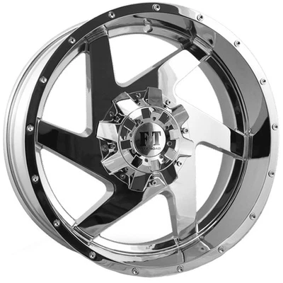 4 Wheels 20" FT6052 20x10 6x135/6x139.7 Chrome -24ET (605220101213513924CH) - Image 1 of 3
