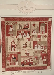 “Merry, Merry Snowmen By Bunny Hill Designs Pattern, Layout & Instructions Appli - Picture 1 of 1