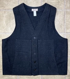 Vintage CC Filson Mackinaw Wool Vest Mens XL (50) Gray Style 20 USA - Picture 1 of 9