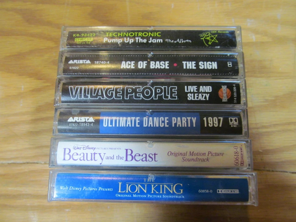Rare Cassette Tapes Lot 5 pieces. Village People, Ace of Base, Pump up the Jam - Image 1 of 4