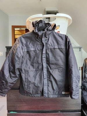 Cortavientos Kenneth Cole Reaction para mujer negra con capucha polar / talla P (8-9) Foto 1 de 4