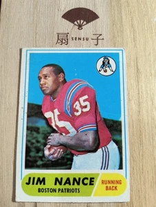 1968 Topps #72 Jim Nance RC, Boston Patriots EX-NM - Imagen 1 de 8