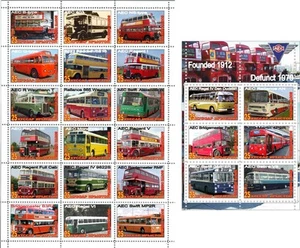 Stamp sheet+block AEC Bus Company South Ossetia issue 2020 - Picture 1 of 1