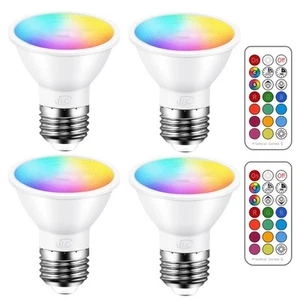Par16 LED Light Bulbs 40 Watt Equivalent Color Changing E26 Screw 45°, 12 Col... - Picture 1 of 7