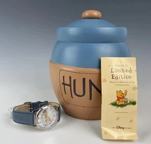 Disney Winnie The Pooh Watch Collectors Club Skittish Skating Watch & Honey Pot - Picture 1 of 9