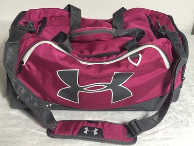 Bolso de Lona Under Armour UA Storm 1 Rosa Gris Mujer Niñas Entrenamiento Fin de Semana Viaje Foto 1 de 4