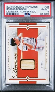 2024 Panini National Treasures Brooks Robinson Legendary Lumber Relic /25 PSA 8 - Picture 1 of 2