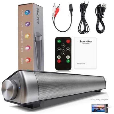 TV Soundbar Bluetooth 5.0 Lautsprecher Surround-Sound Heimkino mit AUX Soundbox - Bild 1 von 4