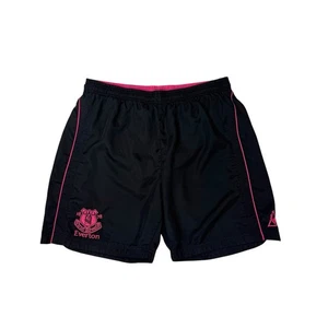 Pantalones Cortos de Fútbol Le Coq Sportif Everton FC 2009/10 Visitante Talla XXL Negro Rosa - Imagen 1 de 6