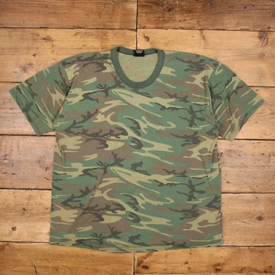 Vintage Rothco T-Shirt 4XL Mens 00s Green Camo Graphic USA Made Outdoor - Изображение 1 из 4