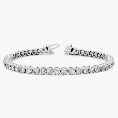 7 " Lab-Grown Diamond Tennis Bracelet In 14k White Gold 4 Ct. w/FREE GIFT - Image 1 of 4