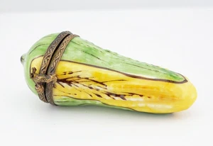 Beautiful Limoges Corn on the Cob Hand Painted Trinket Box - Picture 1 of 3