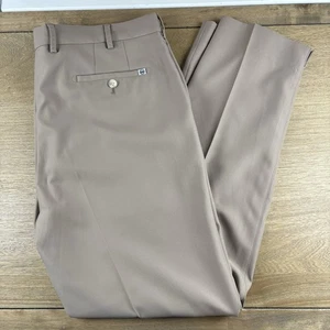 Peter Millar Durham High Drape Performance Pants Mens 38x31 Brown Golf ME0EB78FB - Picture 1 of 11