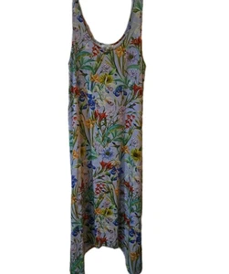 Johnny Was Sleep Tank Dress XL "The Bridgette" Asymmetrical Tropical Floral  - Picture 1 of 6