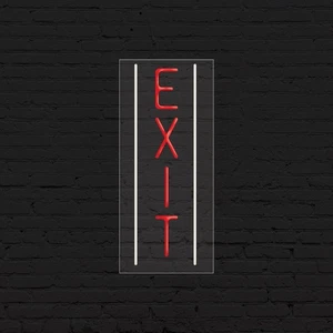 Letrero de salida para pantallas empresariales | LED Flex Neon | 13"W x 32"H x 1"D - Imagen 1 de 3