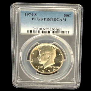 1974-S Kennedy Half Dollar PCGS PR69DCAM - Picture 1 of 2