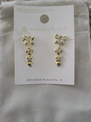 Pendientes lineales Kendra Scott X Target mariposa mezcla neutra dorada nuevos con etiquetas $44 Foto 1 de 2