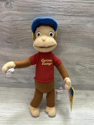 Curious George 9” Peluche Kellytoy Gorra de Béisbol y Pelota con Etiqueta De Colección 2008 Foto 1 de 4