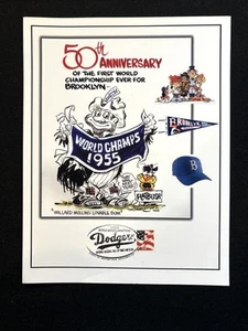 2005 COOPERSTOWN HALL OF FAME PAGE 50TH ANNIVERSARY 1955 WORLD CHAMPS DODGERS - Bild 1 von 3