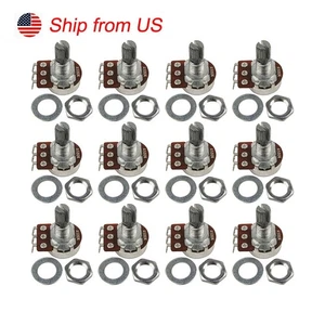 Fleer 12 Stck. A500K Gitarre kleine Audio Potentiometer Potis kurze geteilte Welle - Bild 1 von 11