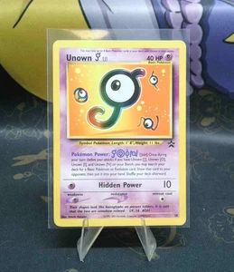 Unown J 38 Black Star Promo Rare Pokemon Card Unknown 2001 Vintage MP - Picture 1 of 2